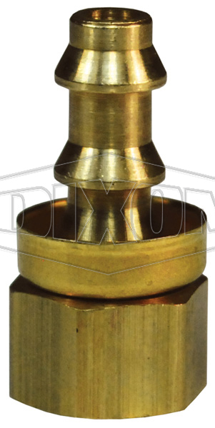 DIXON 2920407CBC Hose Barb, 1/4 x 7/16-24 Inch Size, UNS Female, Rigid SAE Invert Flare | AZ7XBM