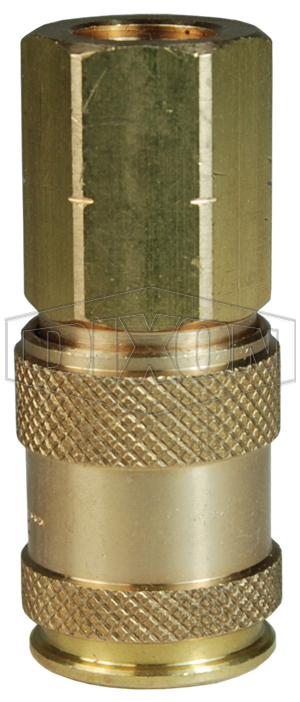 DIXON 2CJF2-B High Flow Coupler, 1/4 x 1/4 Inch FNPTF, Brass | BX6NPN