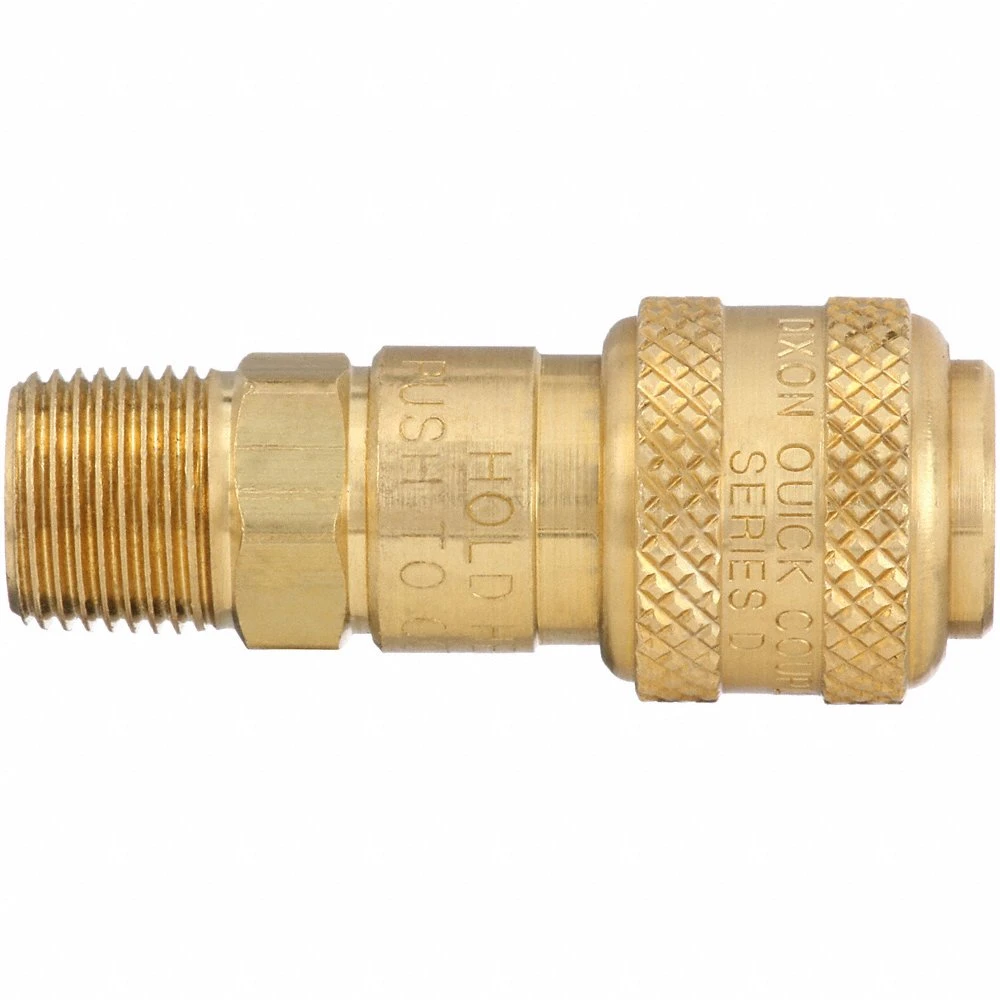 DIXON 2DM3-B Threaded Coupler, 3/8 Inch MNPTF, Brass | AE3DAH 5CGU8