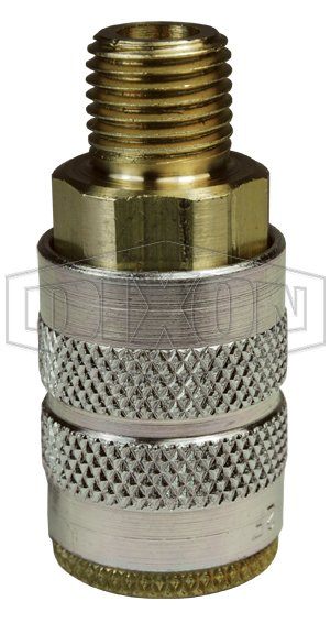 DIXON 2FBM2-B Threaded Coupler, 1/4 Inch MBSPT, Brass | BX6NND