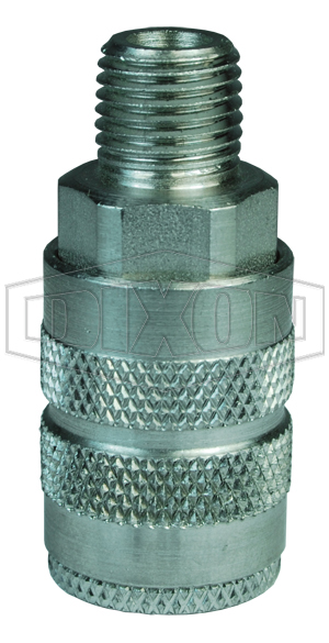 DIXON 2FM2-S Threaded Coupler, 1/4 Inch MNPTF, Stainless Steel | BX6HMU