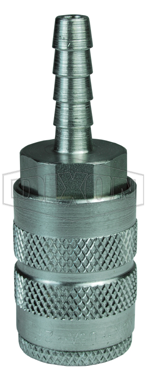 DIXON 2FS3-S Threaded Coupler, 3/8 Inch Barb Size, Stainless Steel | BX6HFG