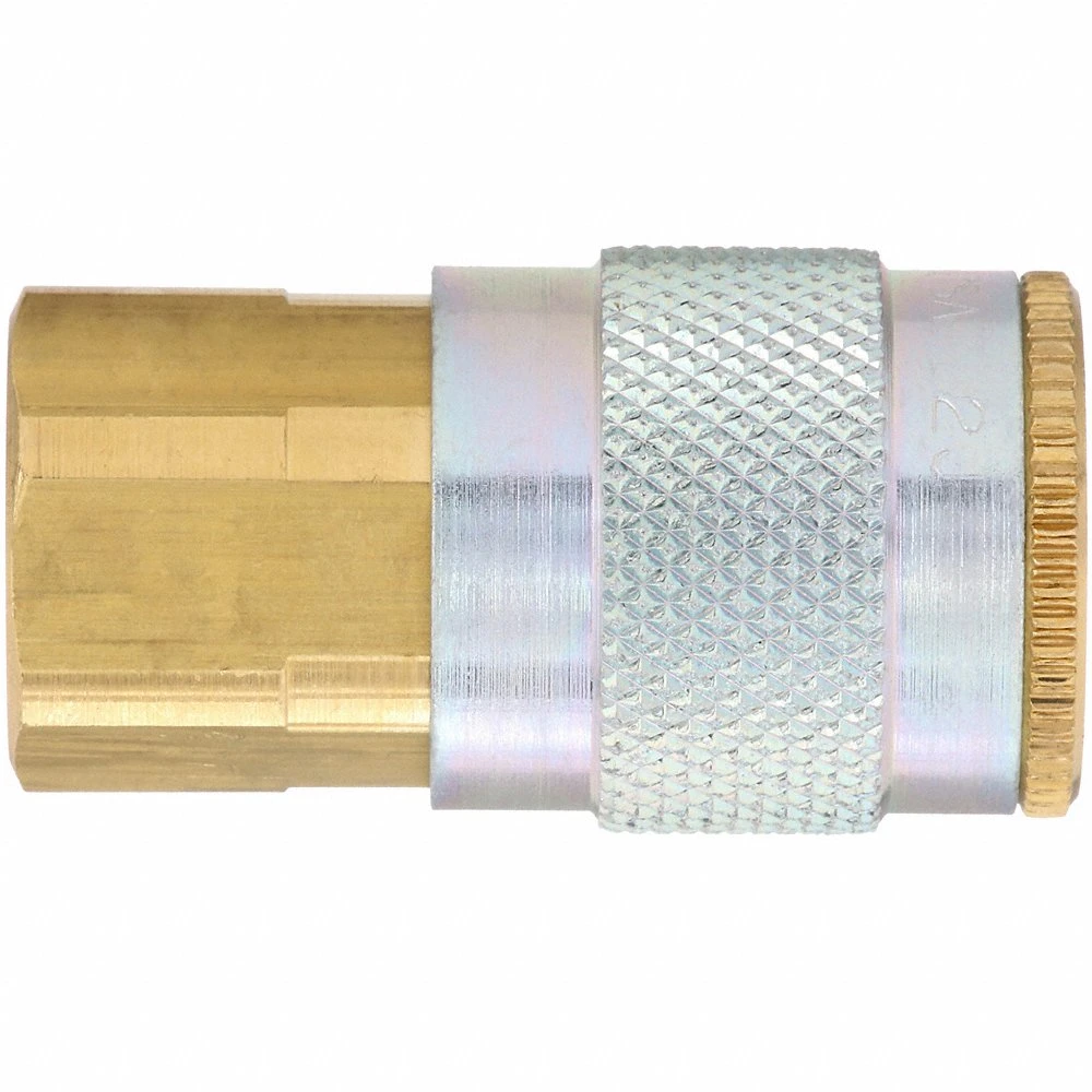 DIXON 2JF2-B Threaded Coupler, 1/4 Inch Size, 1/4 Inch NPTF, Brass | AE3DBL 5CGX6