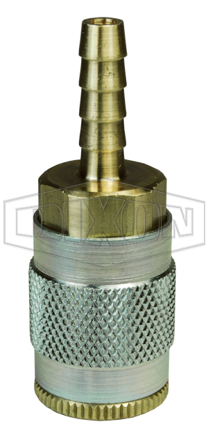 DIXON 2JS2-B Threaded Coupler, 1/4 Inch Size, Barb Size 1/4 Inch, Brass | BX6NNX