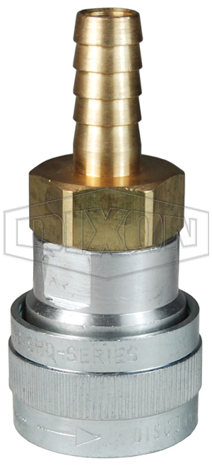 DIXON 2SHDS2 Threaded Coupler, 1/4 Inch Size, 1/4 Inch Barb Size, Aluminium | BX6NRJ