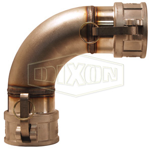 DIXON 300DD-90SS Coupling Adapter, 3 Inch Size, 90 Degree Female Coupler x Female Coupler | AN4TPJ