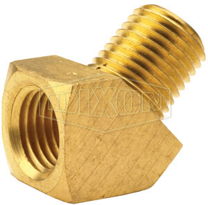 DIXON 3061212C Street Elbow, Brass Extruded, 3/4 Inch MNPTF x 3/4 Inch FNPTF, 45 Deg. Bend | AM3BNP