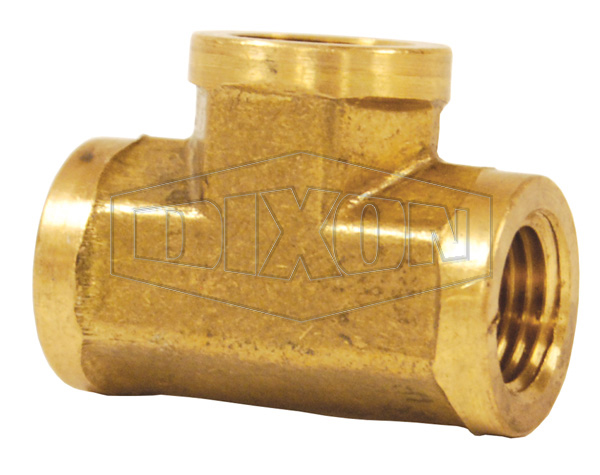 DIXON 3220404CLF Female Tee, 1/4 Inch NPT Size, Lead Free Brass | BX6PJQ