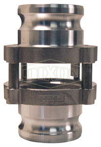 DIXON 3533AA Adapter, 3 Inch Aluminium x 3 Inch Bulk Transfer In Line Sight Glass | BX6PMN