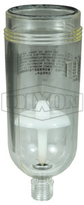DIXON 3646-53 Polycarbonate Bowl, With Manual Drain | BX6PLW