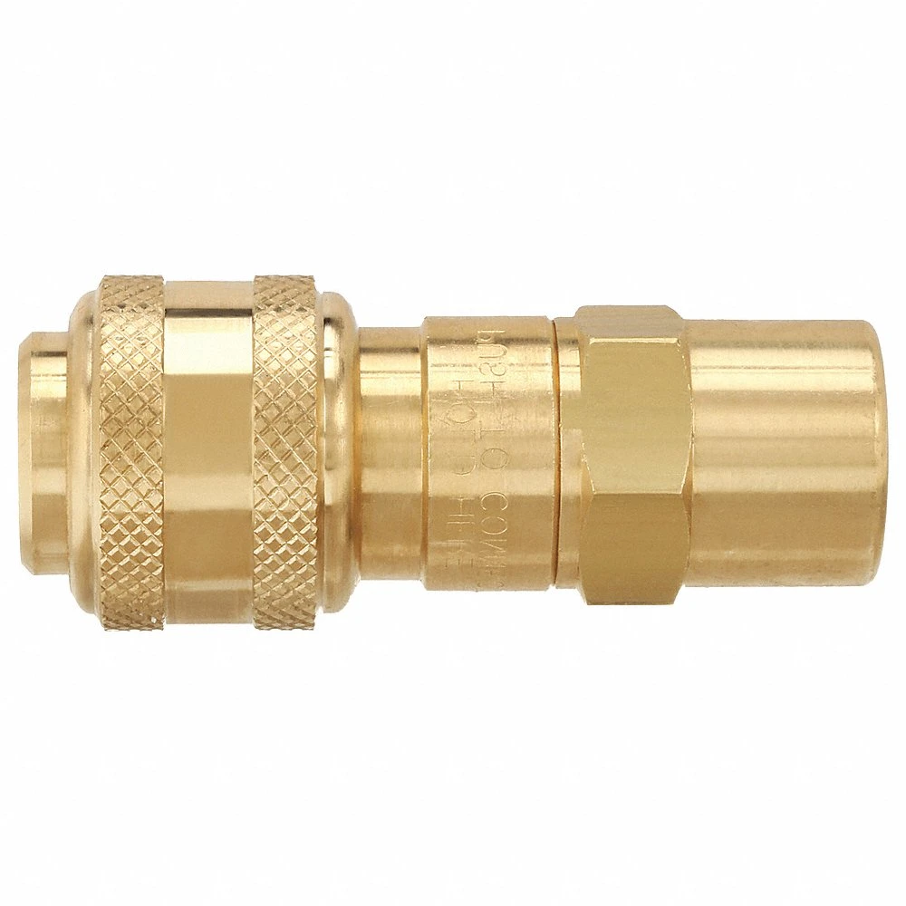 DIXON 3DF2-B Industrial Coupler, 3/8 Inch Size, 1/4 Inch NPTF, Brass | AE3DAB 5CGU2