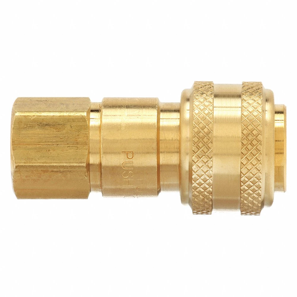 DIXON 3DF3-B Industrial Coupler, 3/8 Inch Size, 3/8 Inch NPTF, Brass | AE3DAD 5CGU4