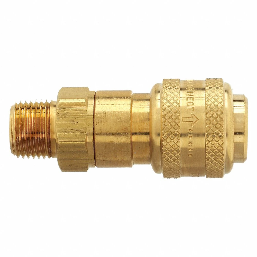DIXON 3DM3-B Industrial Coupler, 3/8 Inch Size, 3/8 Inch MNPTF, Brass | AE3DAJ 5CGU9