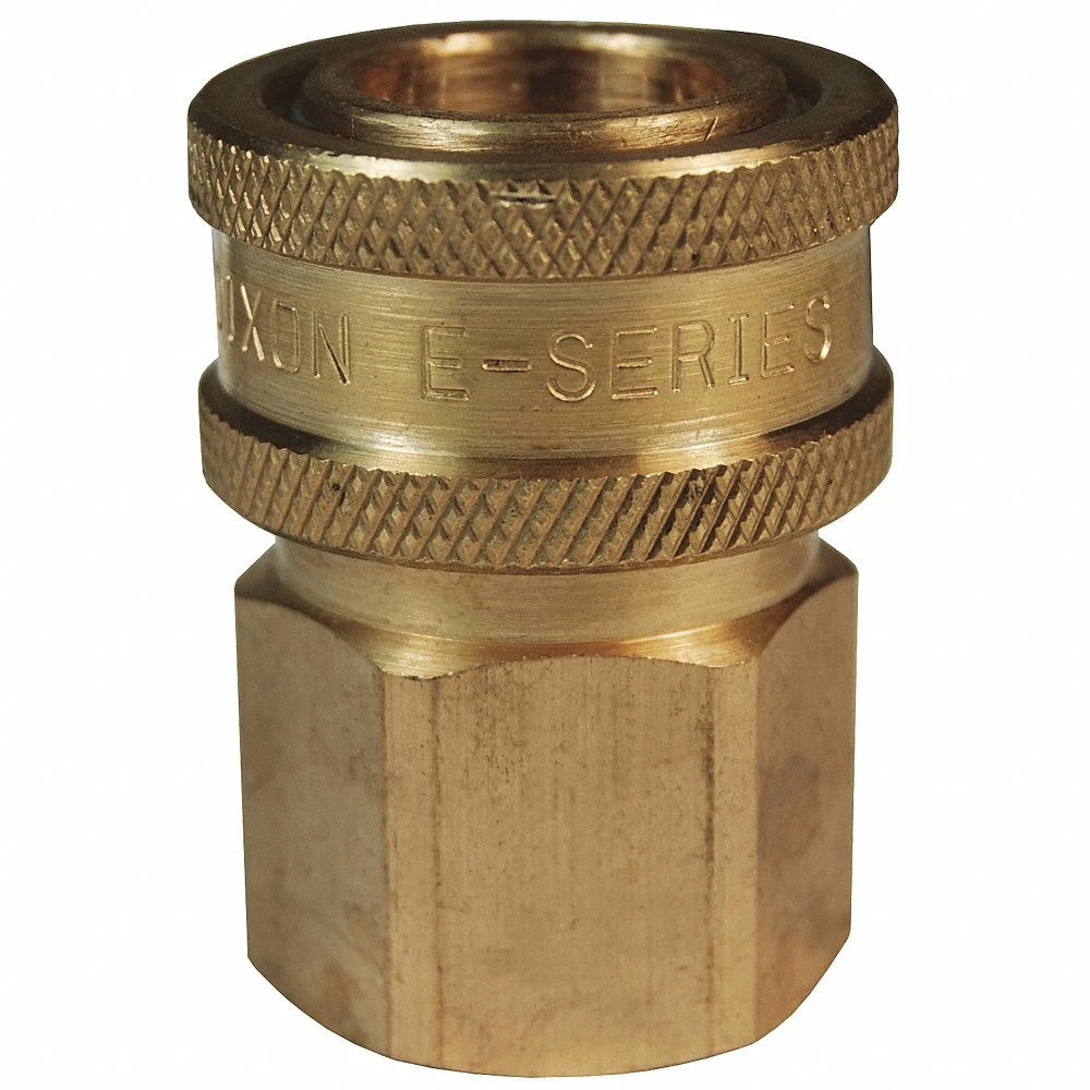 DIXON 3EF3-B Straight-Thru Coupler, 3/8 Inch NPTF, Brass | BX6GYL