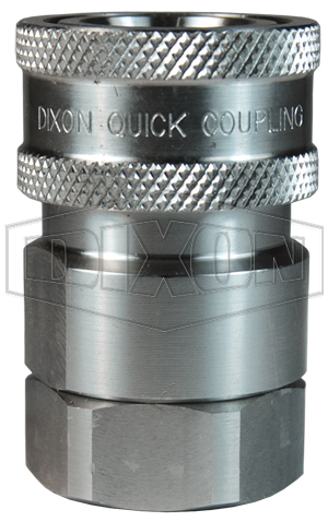 DIXON 3VF3-SS H-Style Coupler, 3/8 Inch Size, 3/8 Inch NPTF, 316 Stainless Steel | BX6JHY