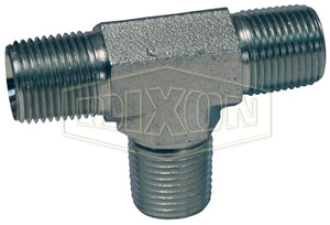 DIXON 5600-16 Pipe Tee, 1-11.5 Inch Male NPTF, Zinc Plated Steel | BX6RPN