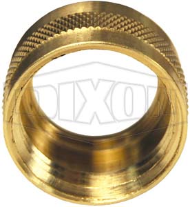 Garden Hose Round Nut With Knurl, Brass, 3/4 Inch Size