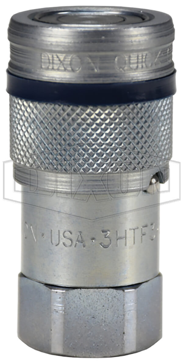 Hydraulic Coupler Body, 3/4 Inch Size, 3/4 Inch NPTF, Steel