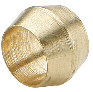 Compression Brass Sleeve, 0.19 Inch Length, -65 To 250 Deg. F, 1/8 Inch Tube