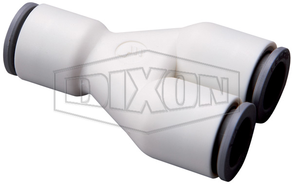 DIXON 63406200WP2 Liqui-Fit Union Y-Connector, Nylon, 1/2 Inch Tube O.D. | BX7ZKL