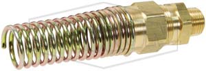 DIXON 68RBSG-0606 DOT Male Connector with Spring Guard, Brass, 3/8 Inch Hose x 3/8 Inch Pipe | AY9WXX