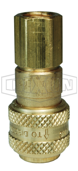 DIXON 6DF6-B Threaded Coupler, 3/4 Inch NPTF, Brass | BX6HLR
