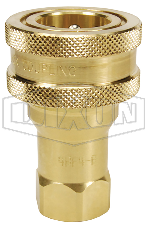 DIXON 2HF2-B Hydraulic Coupler Body, 1/4 Inch NPTF, Brass | BX6HMY