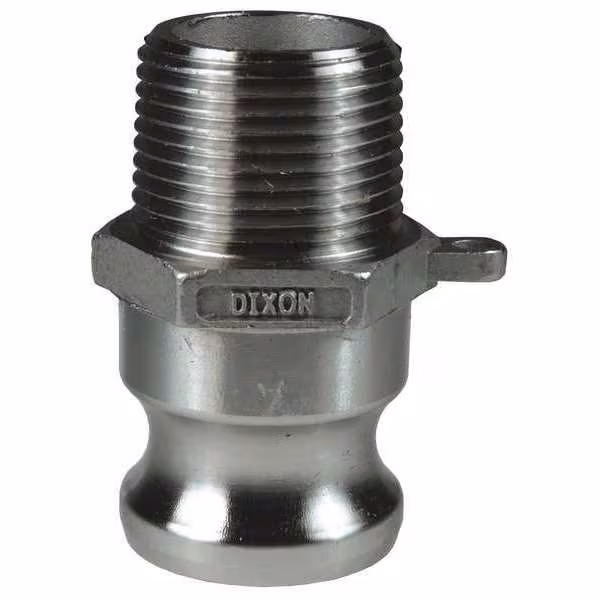 DIXON 150-F-SS Adapter, 1-1/2 Inch Size, Male NPT x Male Adapter, Stainless Steel | AK2QVJ