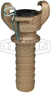 DIXON AB5 2-Lug Hose End, Brass, 150 PSI Pressure Rating, Rubber Seal, 5/8 Inch Size | BX6URV