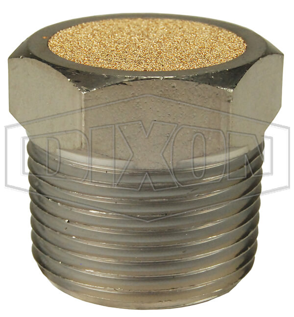 DIXON ASP-8BV Breather Vent, 1-5/16 Inch Length, 1 Inch Male Thread Size, Nickel Plated Steel | AL8CKY