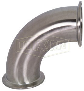 DIXON B2CMP-G200 Clamp Elbow, 90 Deg., 304 Stainless Steel, 2 Inch Tube O.D. | AL8AGV