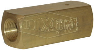 Check Valve, NPT Thread, 1/4 Inch Thread, 5 Free Flow Gpm, Brass