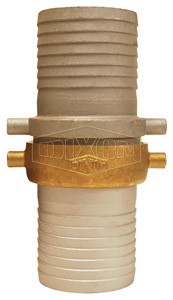DIXON CAB200 Short Shank Suction Coupling, 2 Inch Size, Aluminium Shank, With Brass Nut NPSM | BX6HAH