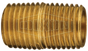 Close Pipe Nipple, 1/8 Inch NPT, Brass