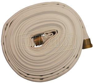 DIXON D815100RBF Double Jacket All Polyester Fire Hose, Brass Expansion Ring, 100 Ft. Length | BX7CWG