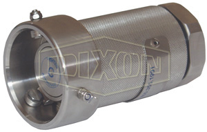 DIXON DDC075SS Mann Tek Dry Disconnect Coupler Hose Unit x FNPT, 56mm Body, 3/4 Inch Thread | BX7DKP