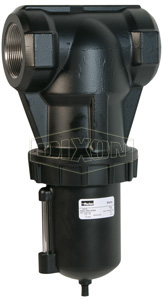 F602 Watts Frl Hi-Flow Filter, Manual Drain, 1200 Scfm Flow