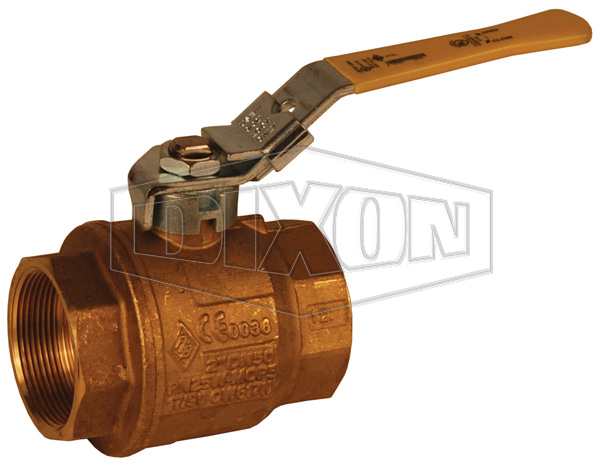 DIXON FBVL75 Ball Valve, Locking Handle, Imported, Brass | BX6JYL