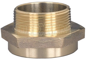 DIXON FM30F25T Female To Male Hex Nipple, Brass, 3 x 2-1/2 Inch Male Thread | AN2YZZ