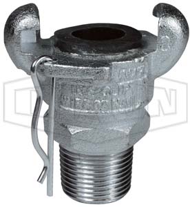 DIXON GAM12 2-Lug Male NPT Ends, Global, Plated Steel, Rubber Seal, 1 Inch Size | AM4DBK