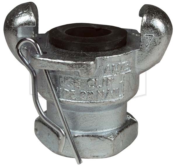 DIXON GAM13 2-Lug Female NPT Ends, Global, Plated Steel, Rubber Seal, 1 Inch Size | AM4DBL