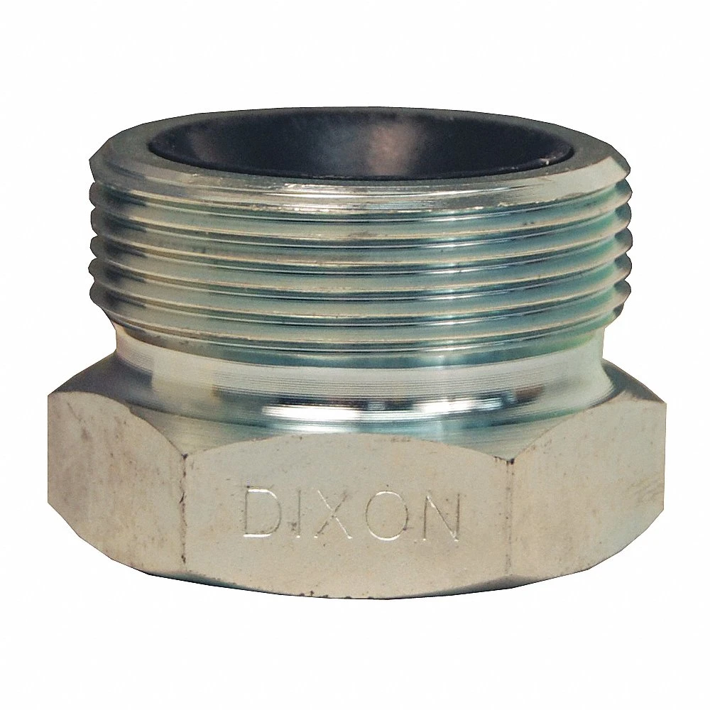 Ground Joint Spud, 3 Inch Thread Size, Iron, Female Spud, 4 7/8 Inch Hex Head Size