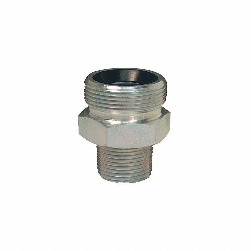 Ground Joint Spud, 1-1/2 Inch Thread Size, Iron, Male Spud, 2 7/16 Inch Hex Head Size