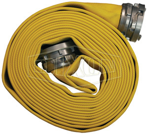 DIXON H440Y50SZ Nitrile Covered Fire Hose, Heavy Duty, 4-3/8 Inch Bowl Size, Yellow | BX7HJH
