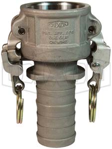 DIXON HAC100EZ Ez Cam And Groove Hastelloy Type C Coupler x Hose Shank, 250 PSI Max. Pressure | BX6HEX