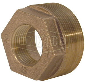 DIXON HB2015B Reducer Hex Bushing, 2 MNPT x 1-1/2 Inch Size, FNPT, Brass | AM3JXB
