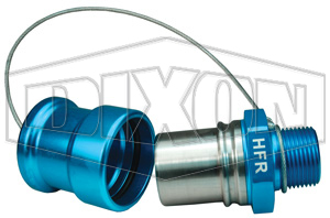 DIXON HFR-C3 High Flow Receiver, 1500 PSI Burst Pressure, Teal, Receiver W/Cap, 2 Inch Hex | BX7JCM