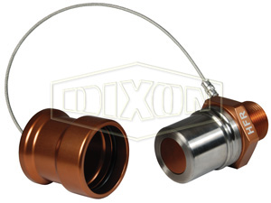DIXON HFR-C6 High Flow Receiver, 1500 PSI Burst Pressure, Copper, Receiver W/Cap, 2 Inch Hex | BX7JCN