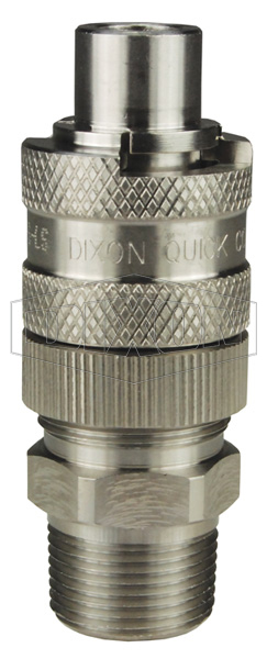 DIXON N4M6-S-LS Safety-Lock End Plug, Interchange Male Head x Male Threaded | BX7LNZ