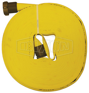 DIXON NF610Y100RAF Forestry Fire Hose, Non-Weeping, Aluminium Rocker Lug, 1 Inch Hose | BX7LWW